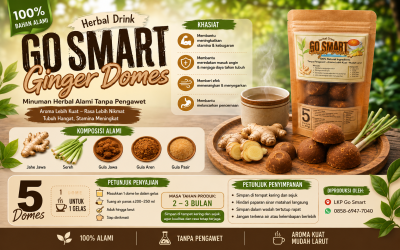 GO SMART Ginger Domes, Minuman Herbal Alami dari Unit Usaha LKP Go Smart